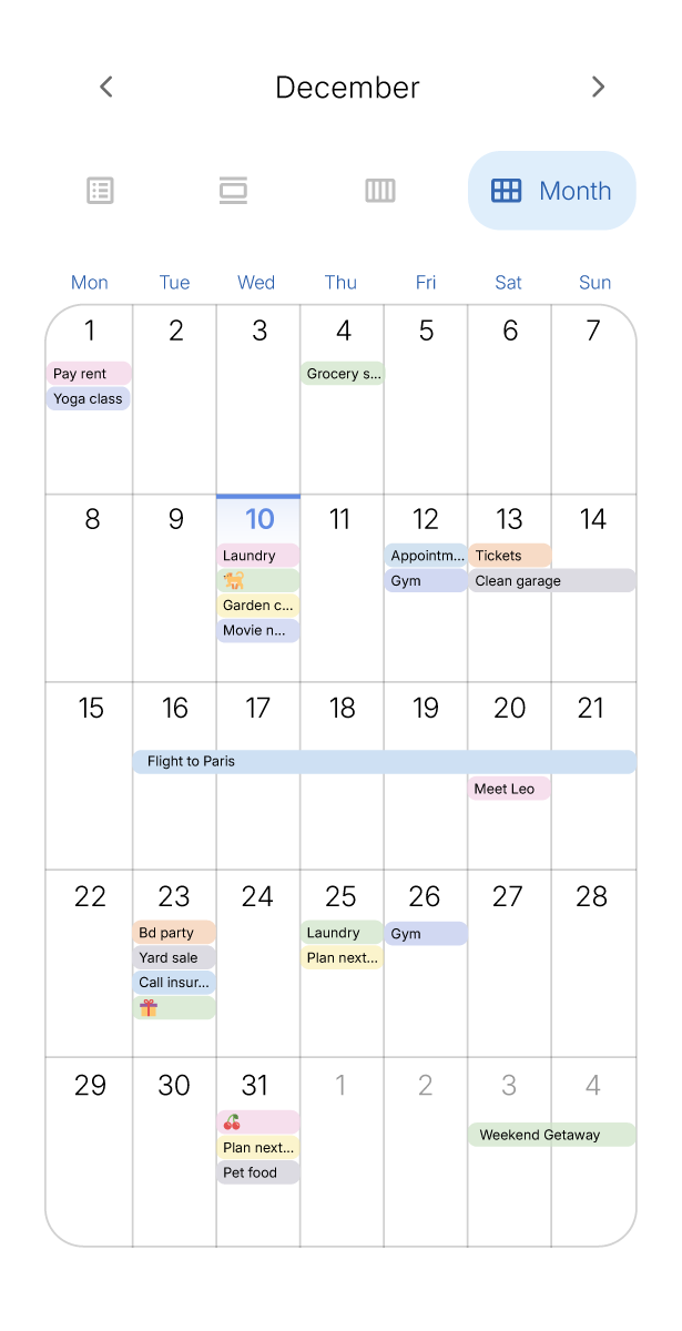 my day screen